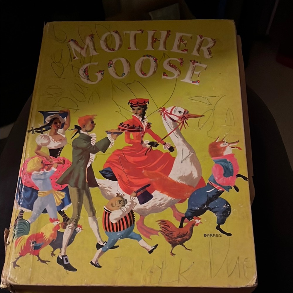 Vintage 1941 Mother Goose Illustrated Book